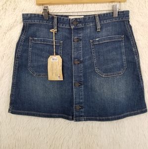 Ralf Lauren jean denim button down skirt size 31